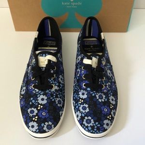 HP🎉NWT!  Kate Spade Keds - Ditzy Floral Blue